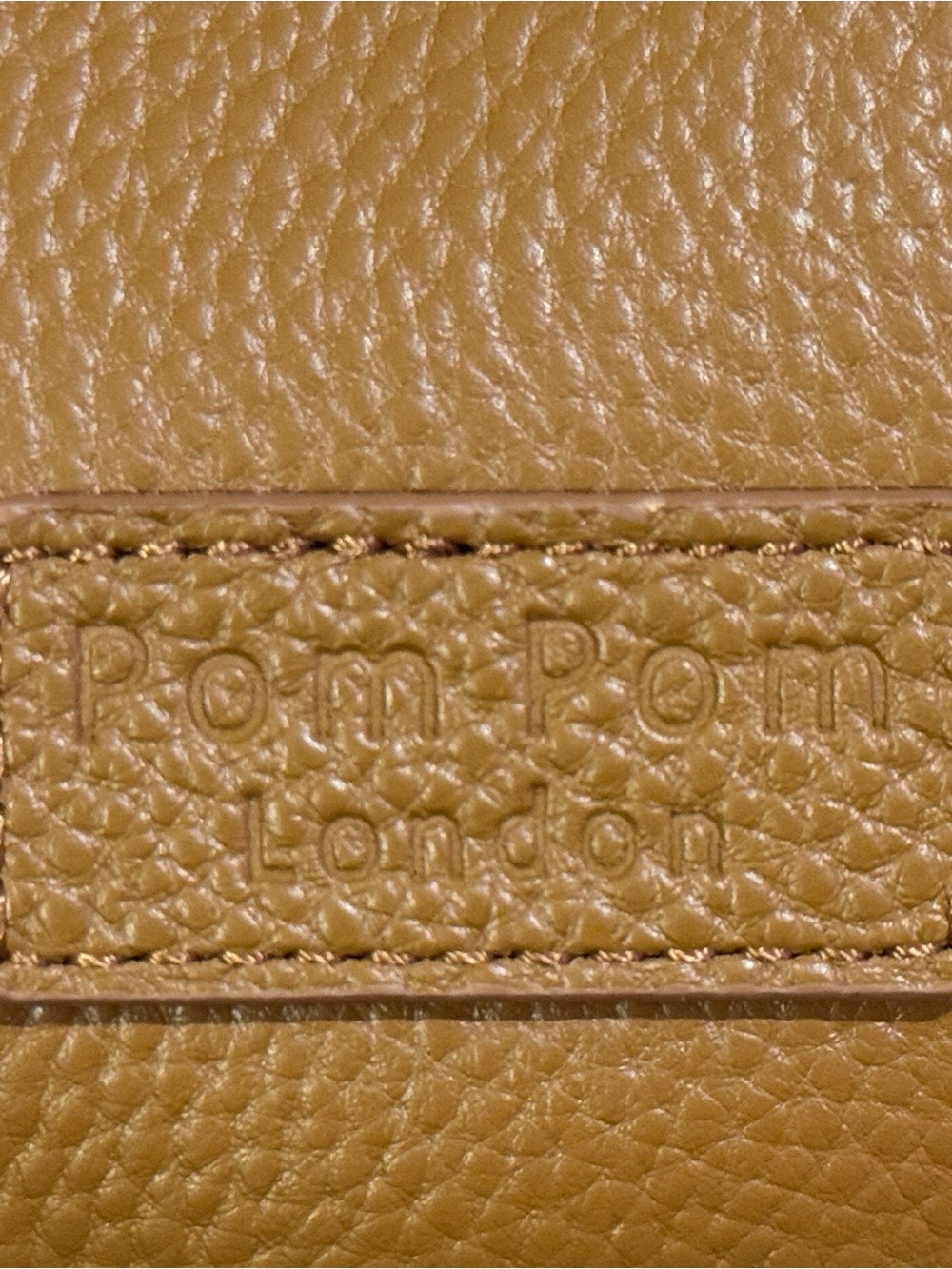 NEW Pom Pom London Crossbody Bag, Tan Leather Purse with Changeable Straps - Picture 4 of 9